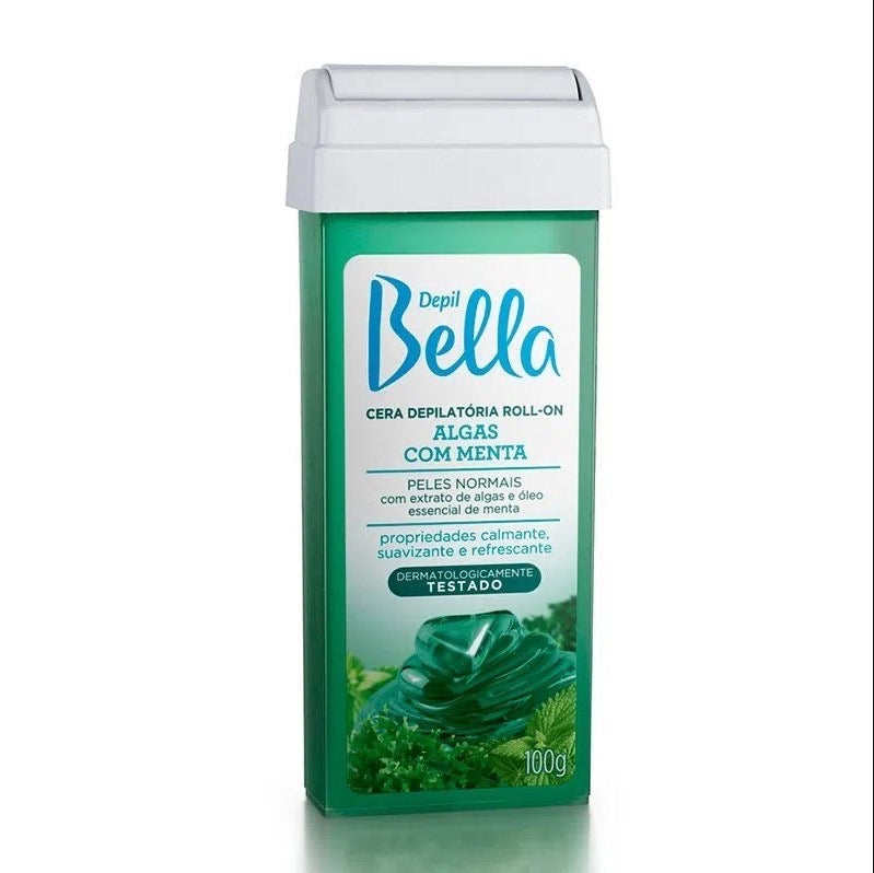 Depil Bella Algas Com Menta Cera Depilatória Roll On