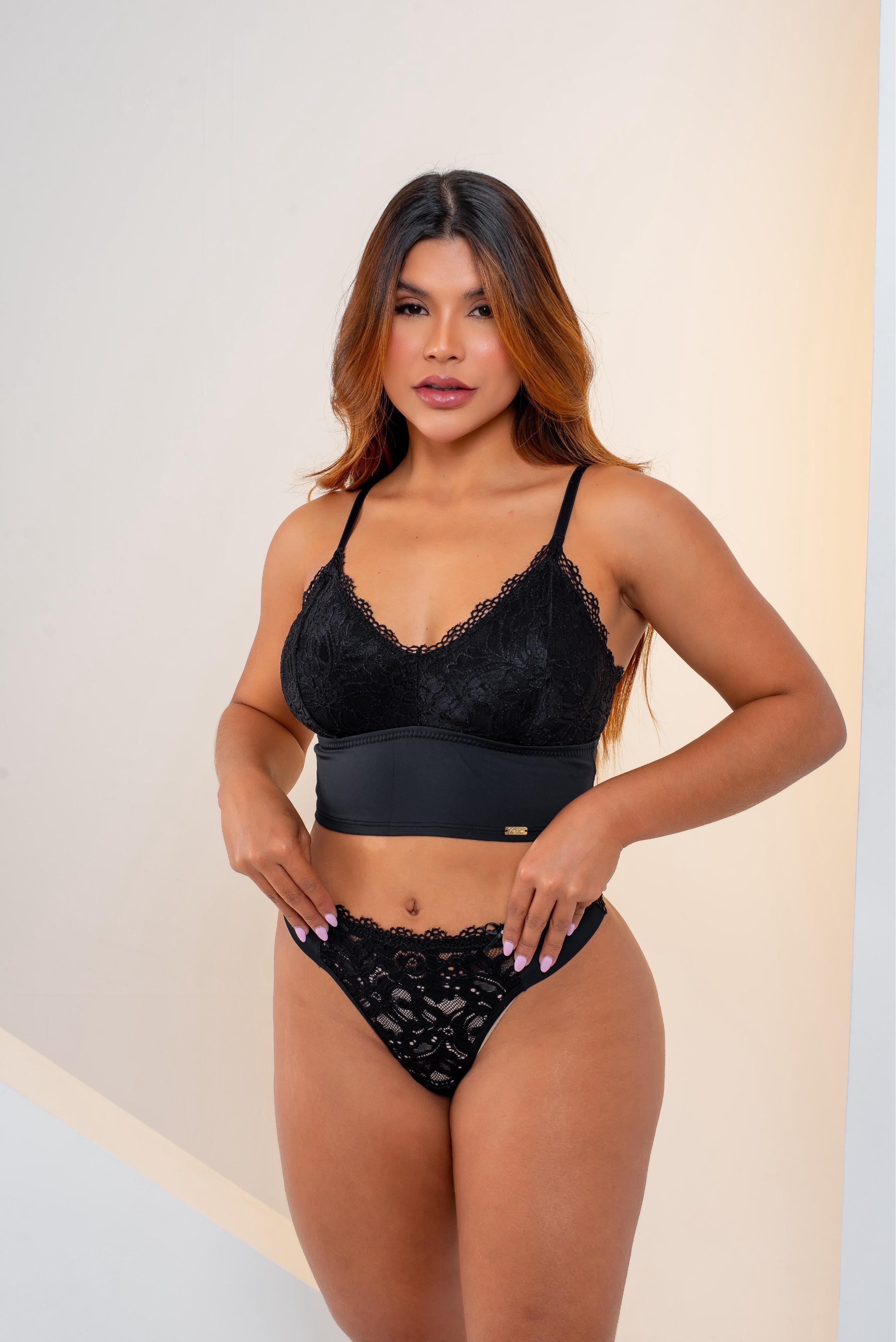 Conjunto De Lingerie top Renda Prysben