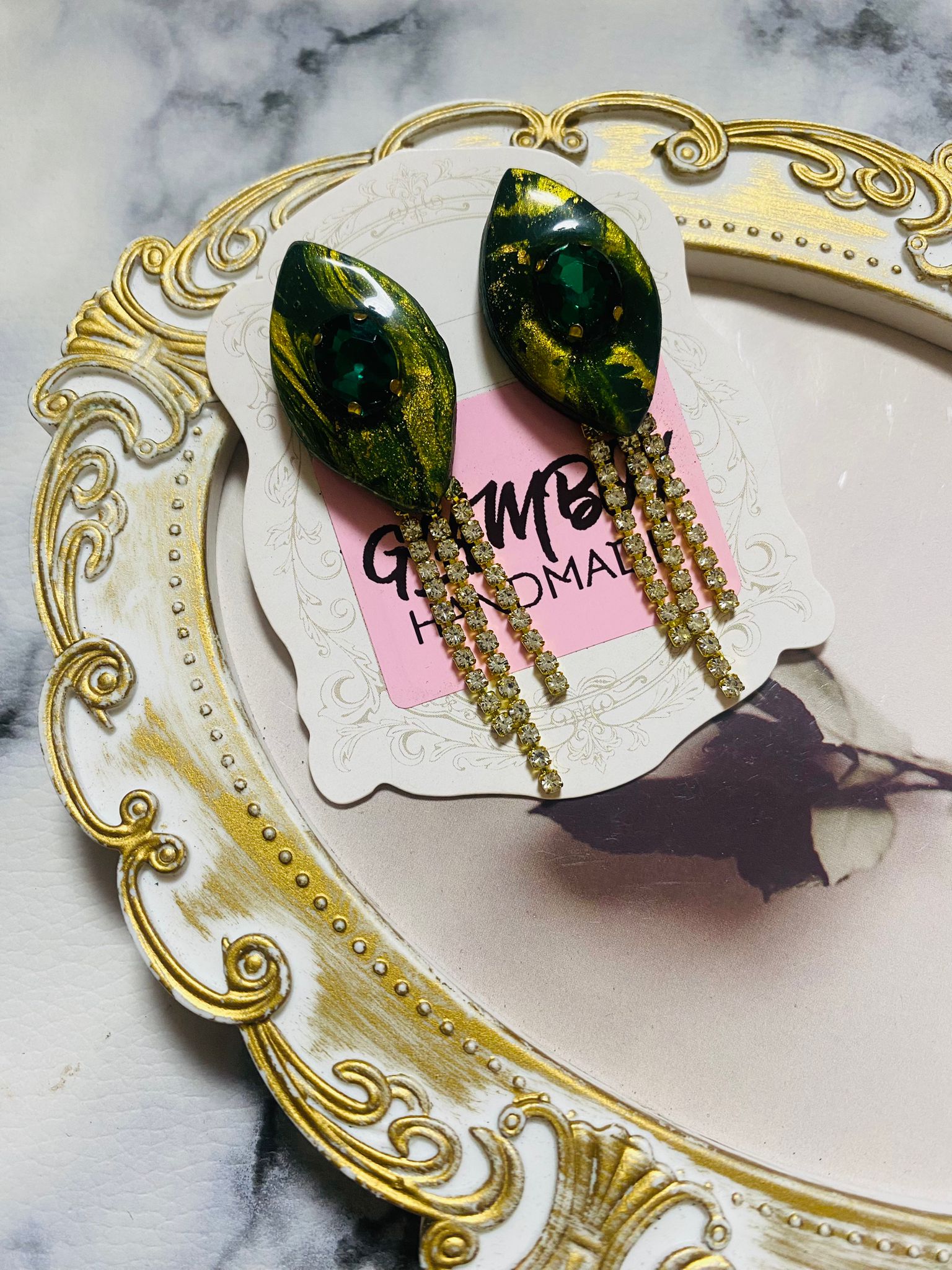 Brinco De Pedra Verde Glambox