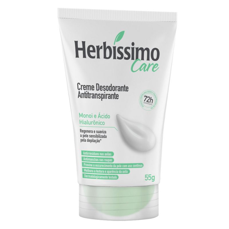 Herbissimo Care Monoi e Ácido Hialurônico desodorante em Creme 55g
