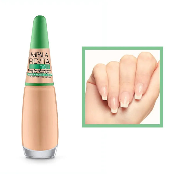 Esmalte Impala Base Revitalizante com Fibras Coral Light