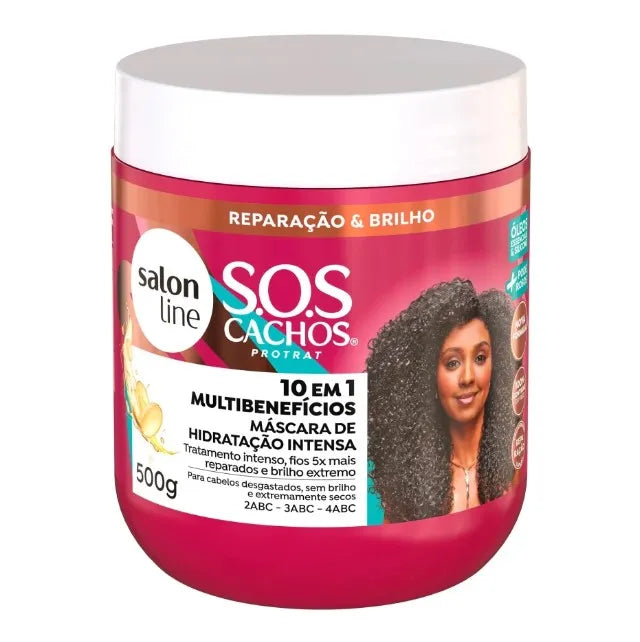 Salon Line SoS Cachos 10 Em 1 Multib Máscara De Tratamento 500g