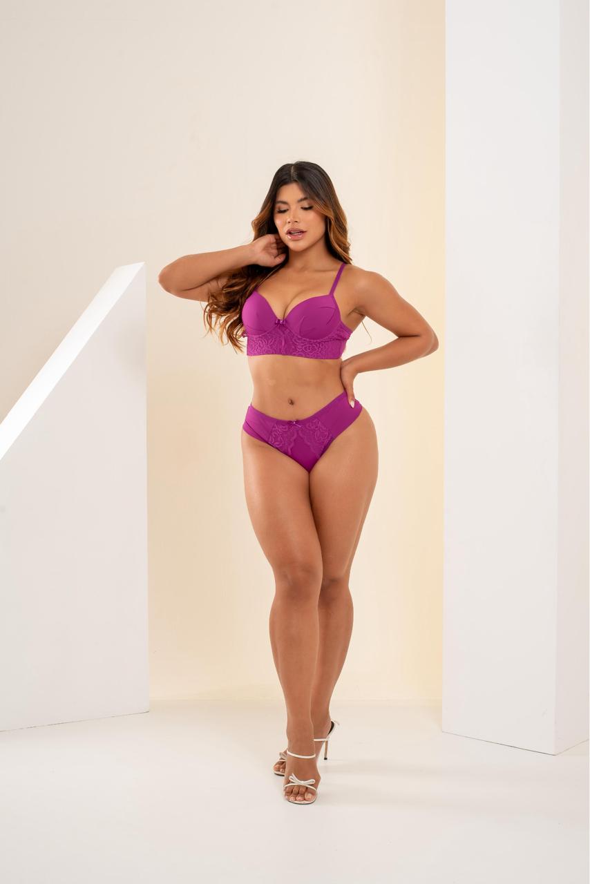 Conjunto Lingerie Micro Renda  Prysben