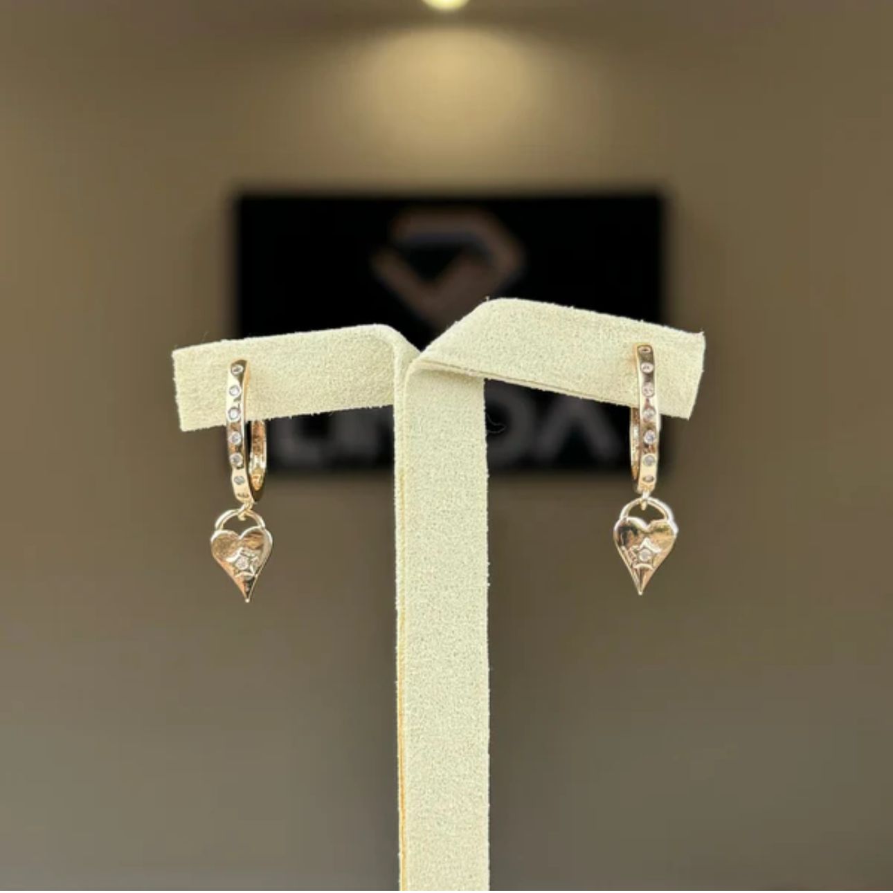 Brinco Argola Coração Linda