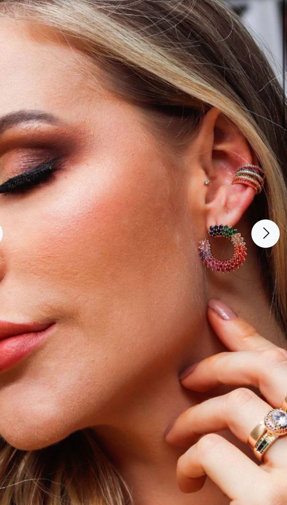 Brinco Microzircônias Colorido