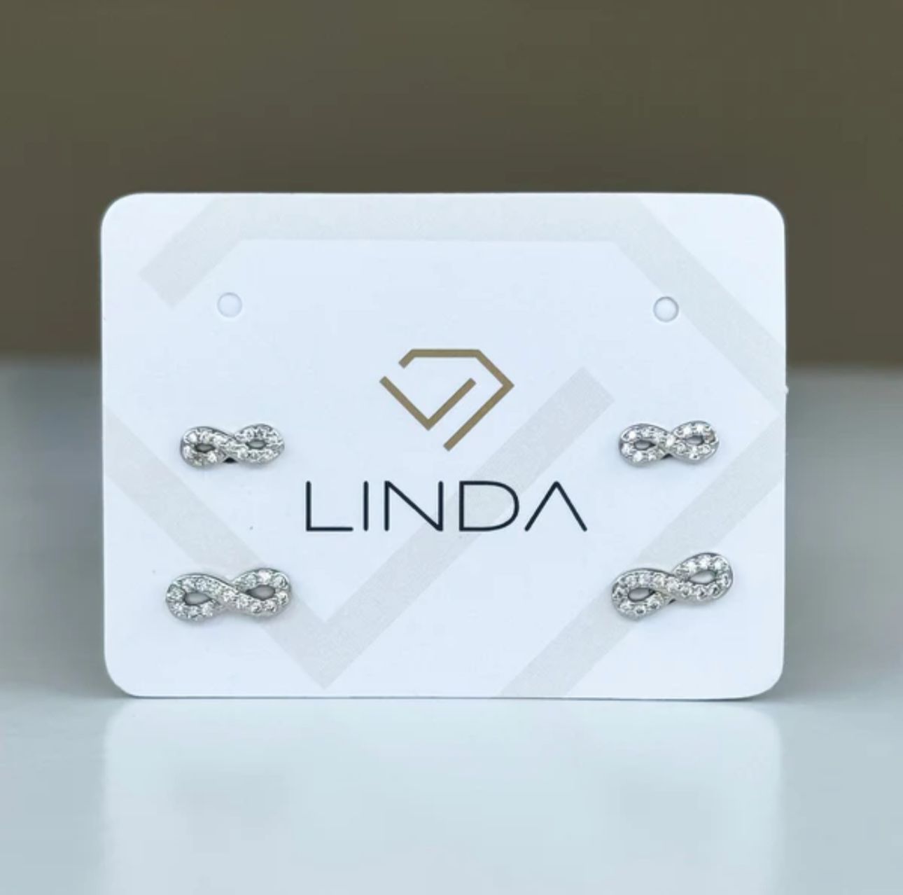 Brinco Duo Infinito Cravejado Linda