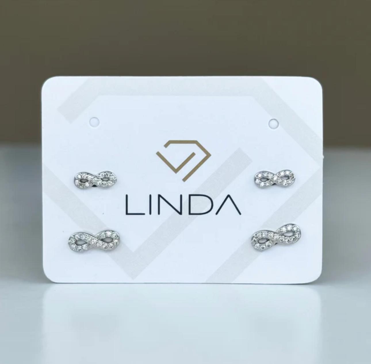 Brinco Duo Infinito Cravejado Linda