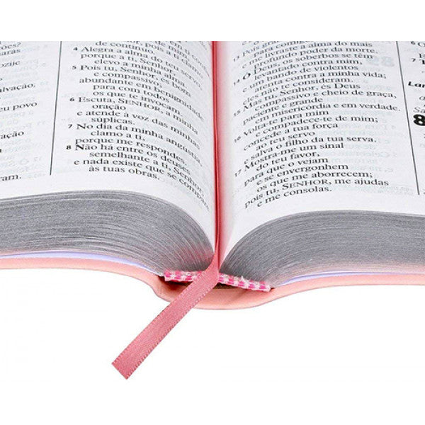 Bíblia Sagrada - Letra Gigante Com Índice - ARA - Triotone - Pink – Luxo