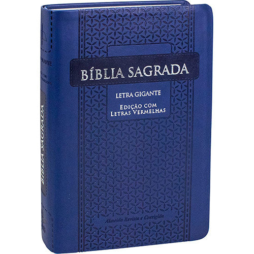 Bíblia Sagrada - Letra Gigante Com Índice - ARC - Azul Arabesco